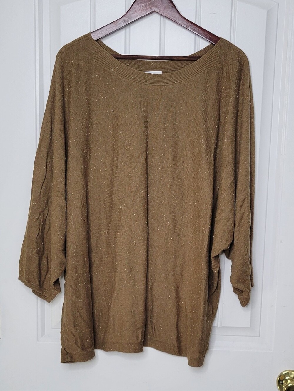 J. Jill Brown Speckled Knit Sweater